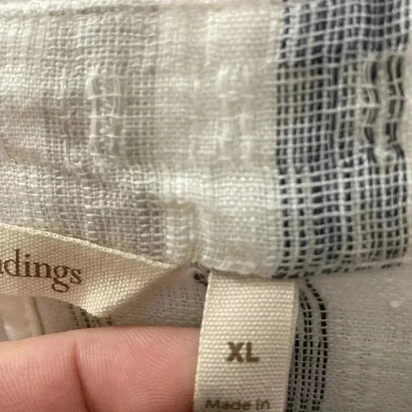 Soft Surroundings 100% Linen Striped Tunic Top - Picture 6 of 7